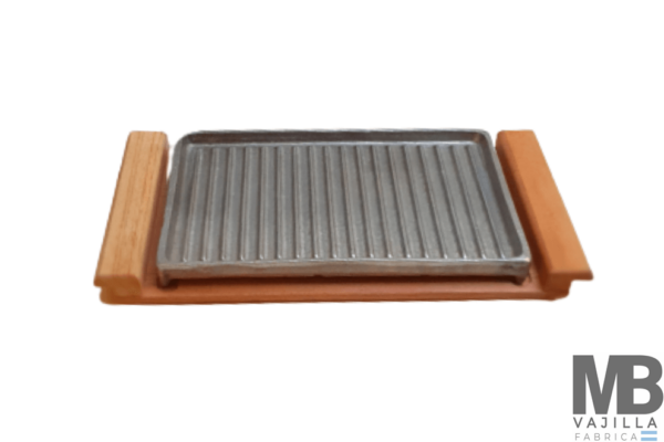 Parrilla Ranurada Cica con Base de Madera
